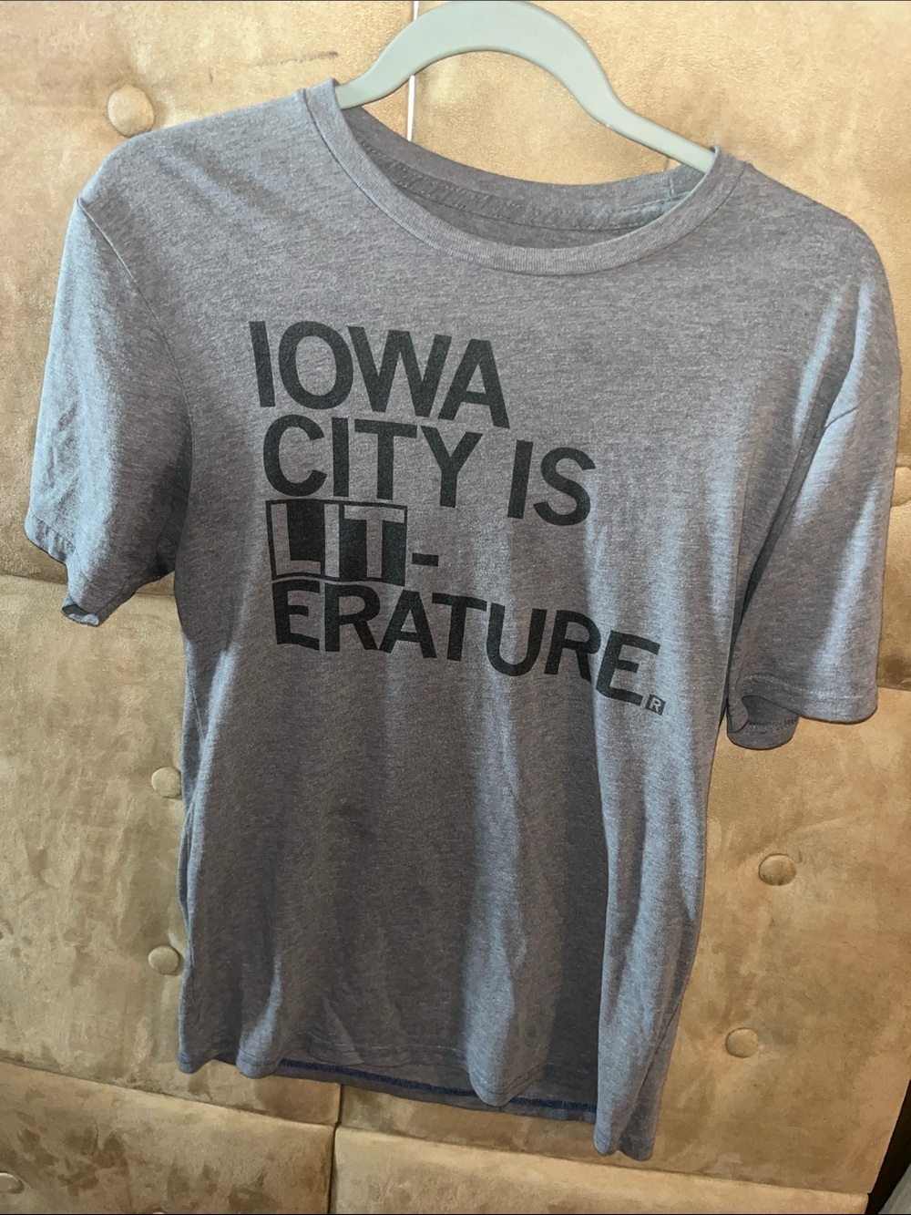 Iowa City Is Literature Graphic Tee - Gray Crewneck